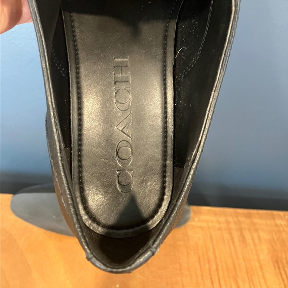 Coach Black Pebbled Leather Lace up Derby Shoes. Men\'s size 8D main image 5